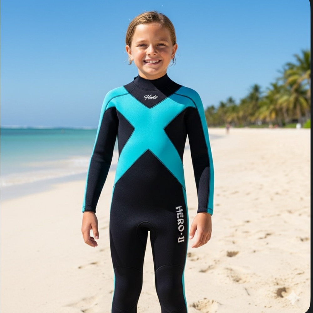 Hevto Wetsuits Kids and Youth 3/2mm Neoprene Full Suits Surfing Swimming  10 new